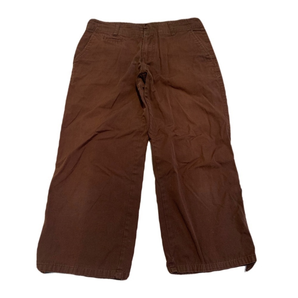 MIKK COUTURE Brown Cropped Wide-Leg Pants / Culottes Size 8